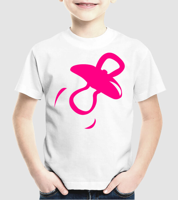 Suzetă model alb pe tricou