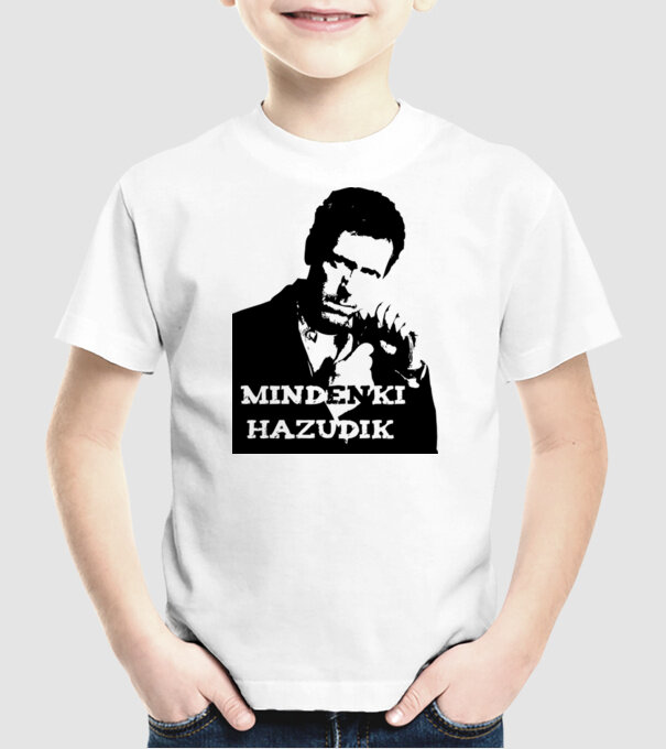dr. house model alb pe tricou
