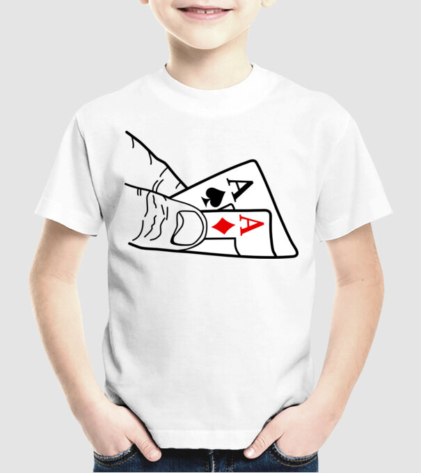 dublu as model alb pe tricou