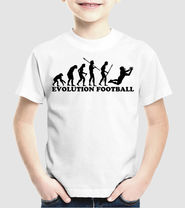 Evolution of football model alb pe tricou