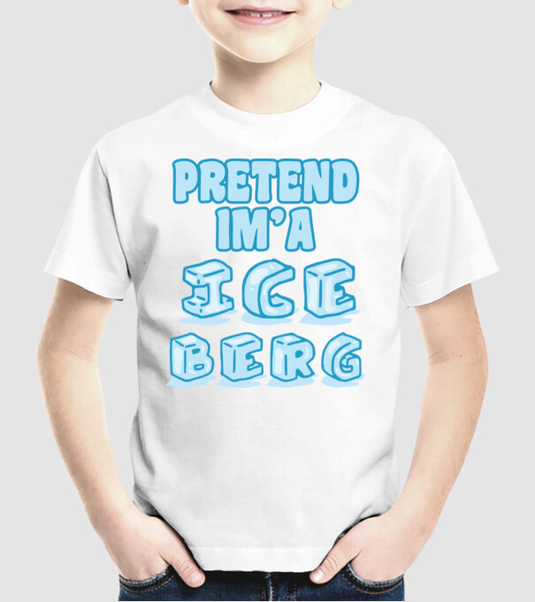 Iceberg carnaval model alb pe tricou