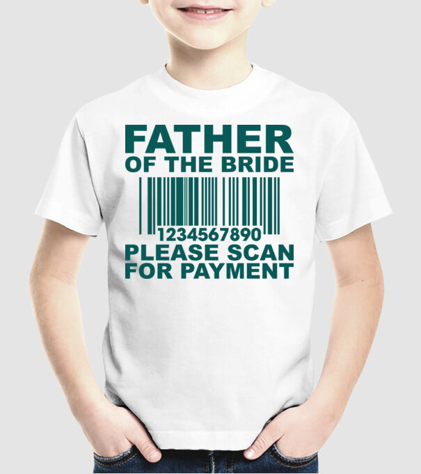 Father of the bride model alb pe tricou