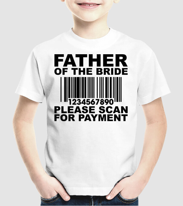 Father of the bride model alb pe tricou