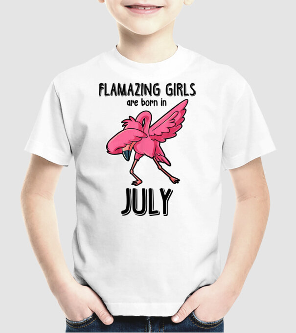 flamazing girls are born in july black model alb pe tricou