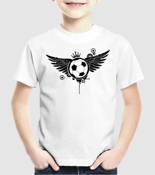 Aripă fotbal model alb pe tricou