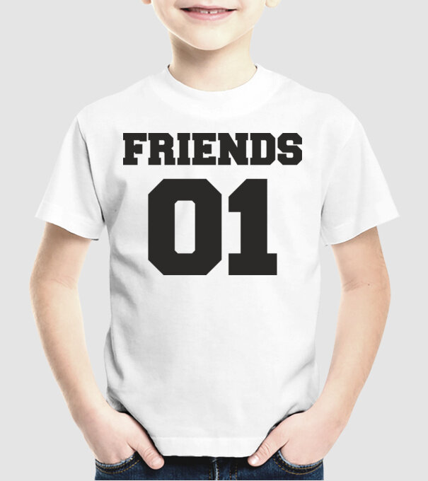 Friends 01 model alb pe tricou