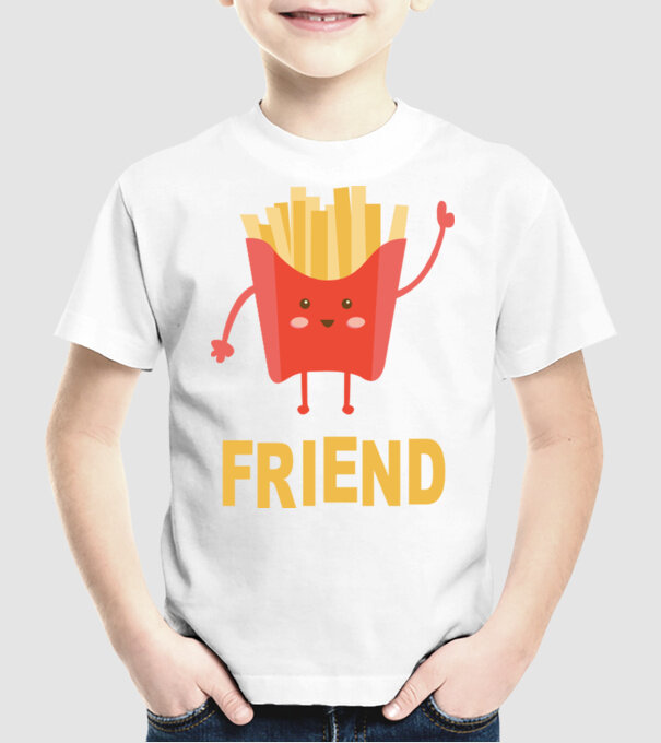 Friends cartofi model alb pe tricou