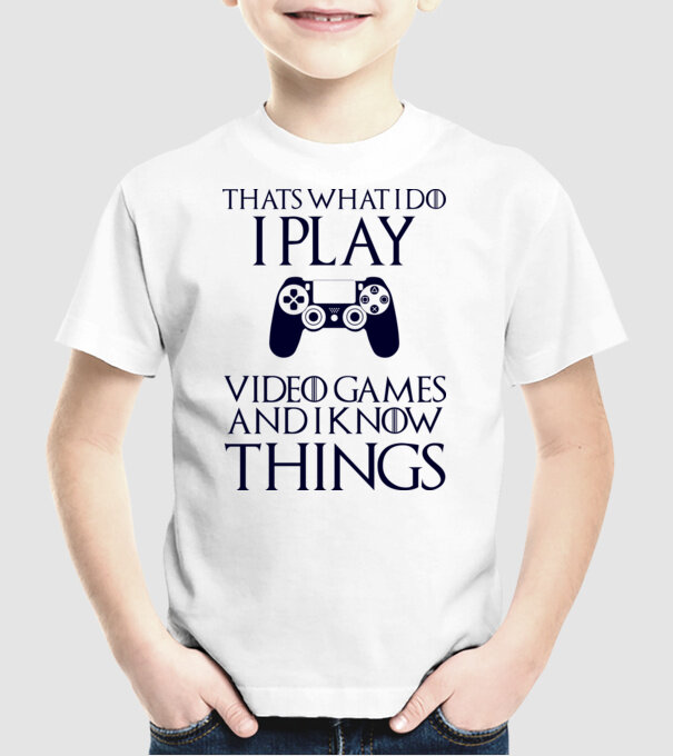 Gaming of Thrones model alb pe tricou