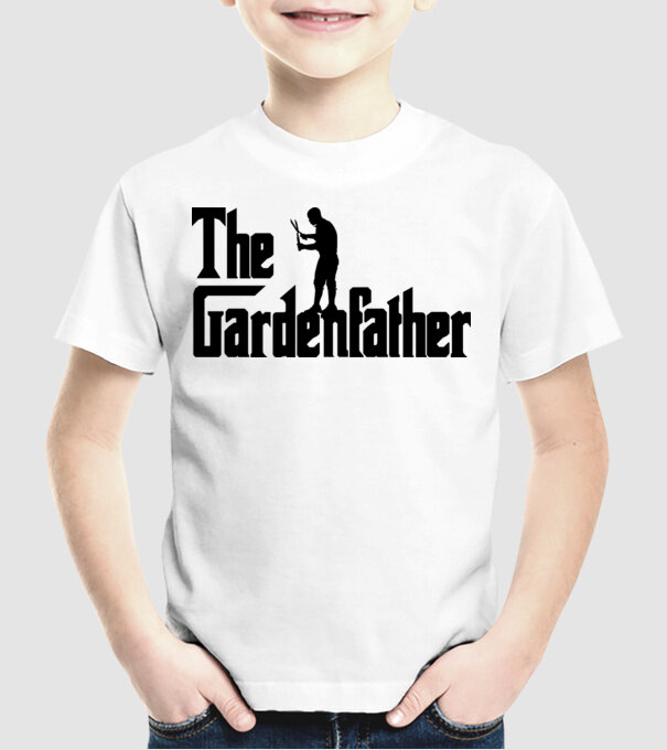 The Gardenfather model alb pe tricou
