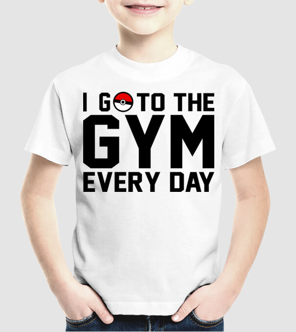 Gym every day model alb pe tricou