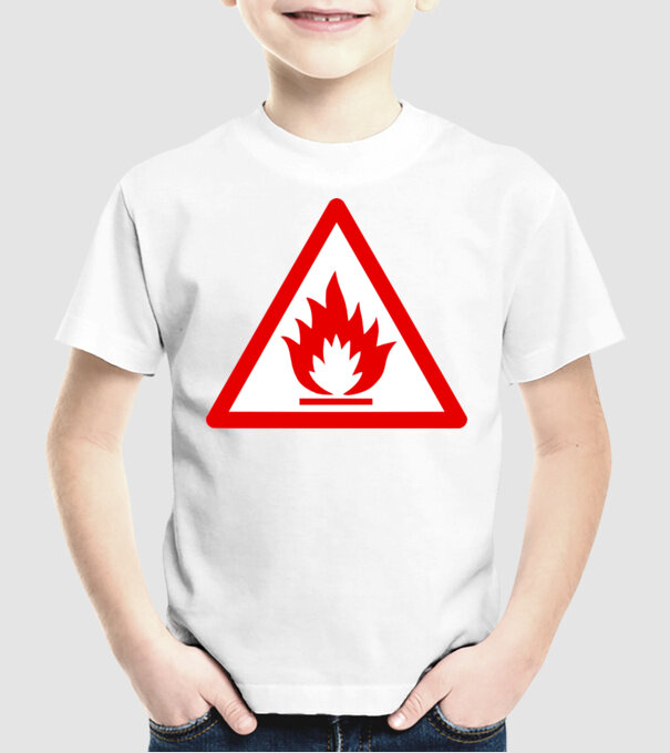 Inflamabil model alb pe tricou