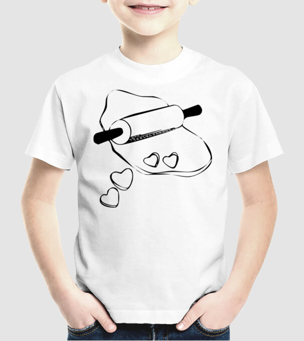 Inimă Frământată model alb pe tricou