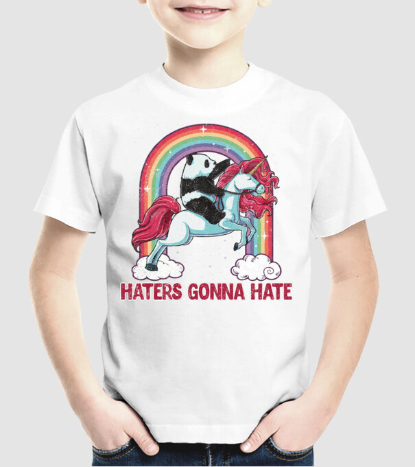 HATERS GONNA HATE model alb pe tricou