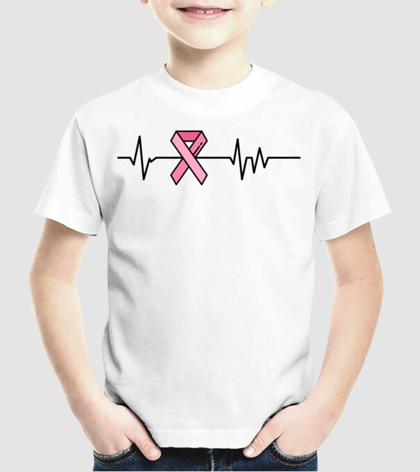 Heartbeat faith model alb pe tricou