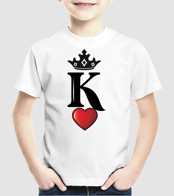 Cuplu HeartKing model alb pe tricou