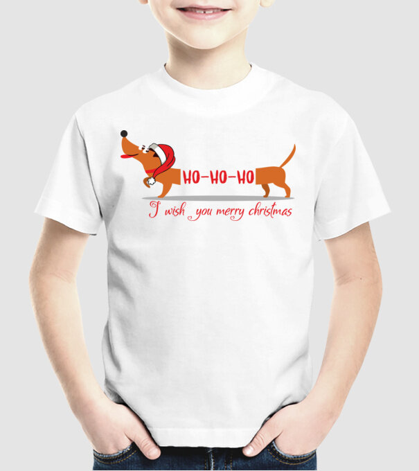 HoHoHo model alb pe tricou