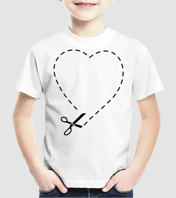 How to cut a Heart model alb pe tricou