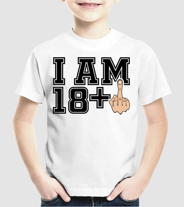 Funny Birthday I am 19 model alb pe tricou