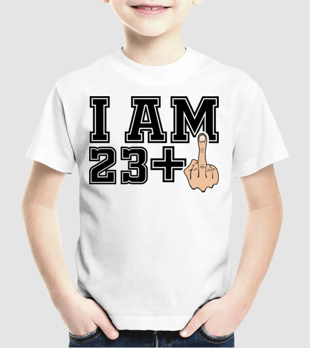 Funny Birthday I am 23 model alb pe tricou