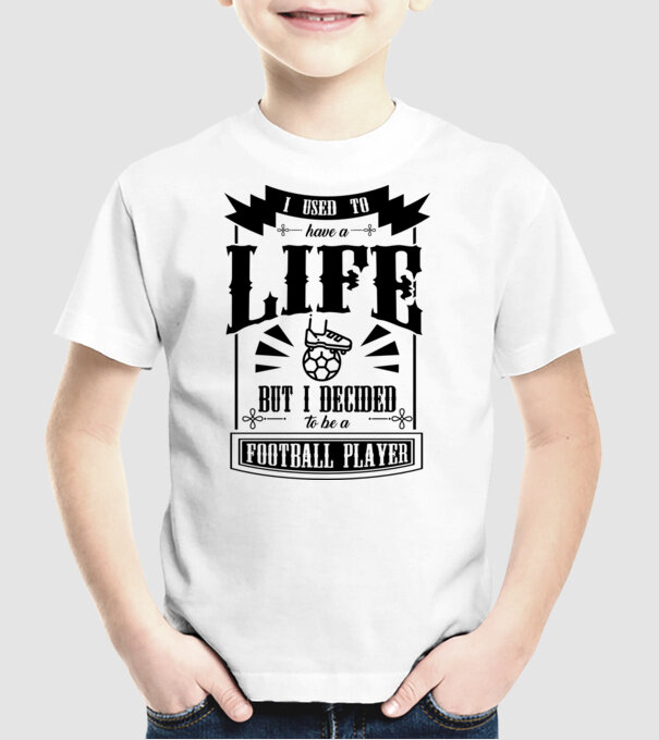 I used to have a life FOTBALIST model alb pe tricou
