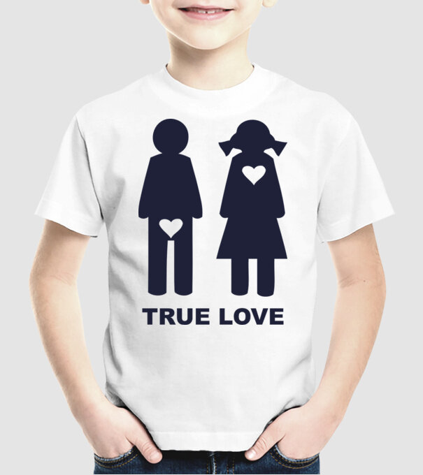 Dragoste Adevărată model alb pe tricou