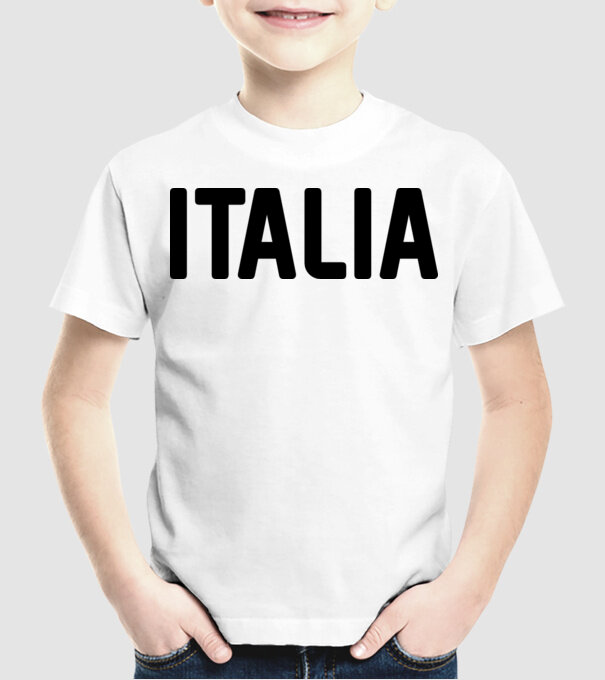 Italia model alb pe tricou