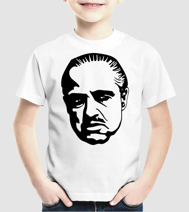 Godfather model alb pe tricou