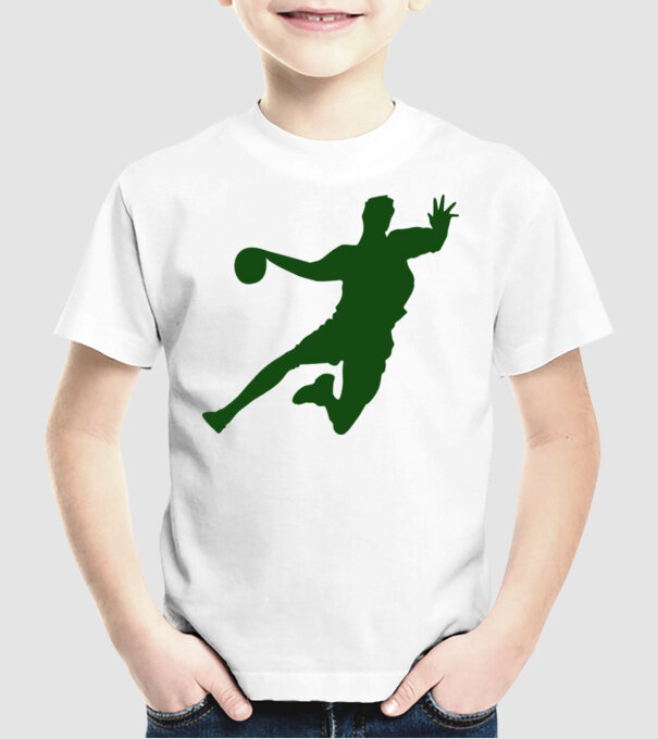 Voleibalist model alb pe tricou