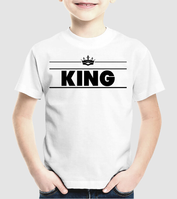 King model alb pe tricou
