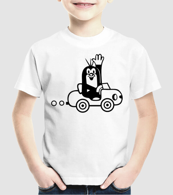 Cârtiță model alb pe tricou