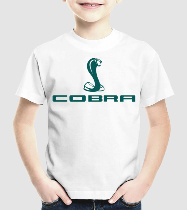 Cobra model alb pe tricou