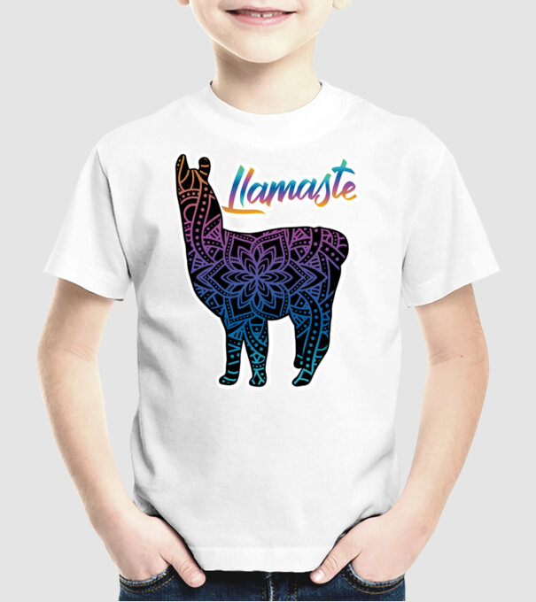 Lamaste color2 model alb pe tricou