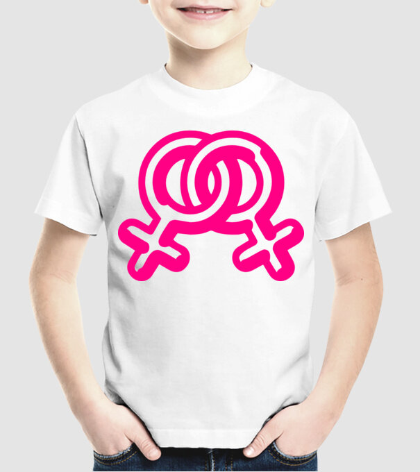 Lesbiene model alb pe tricou