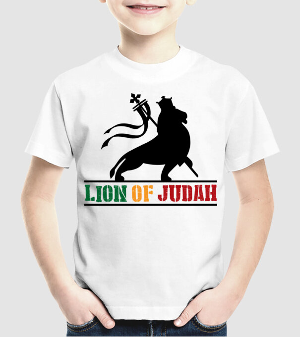 Lion Of Judah model alb pe tricou