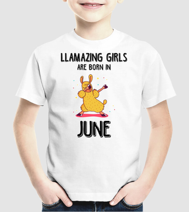 llamazing girls are born in june black model alb pe tricou