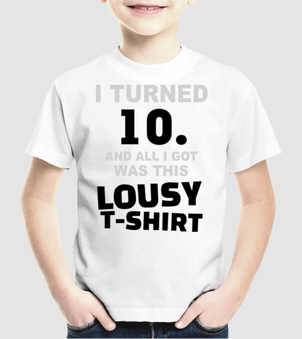 Lousy T-shirt 10 model alb pe tricou