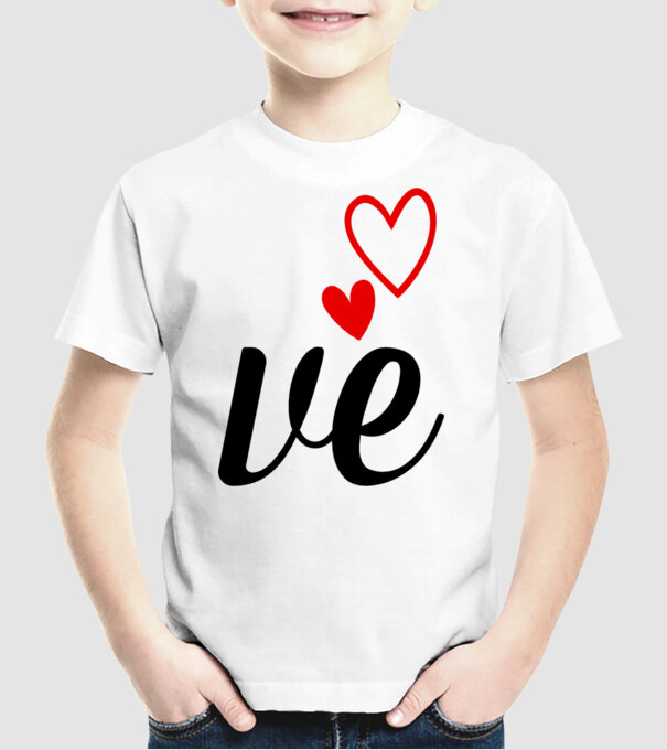 Cuplu LOVE model alb pe tricou