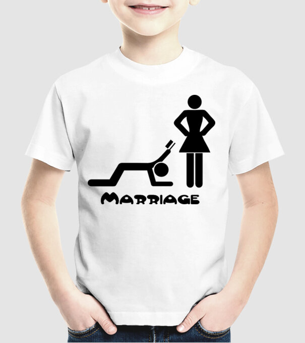 marriage model alb pe tricou