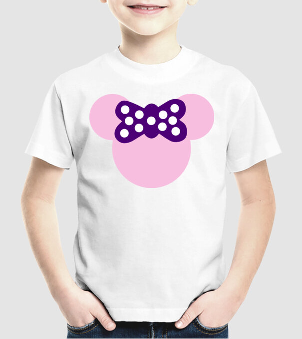 Minnie model alb pe tricou