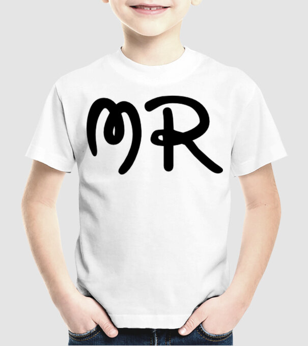 Mr model alb pe tricou