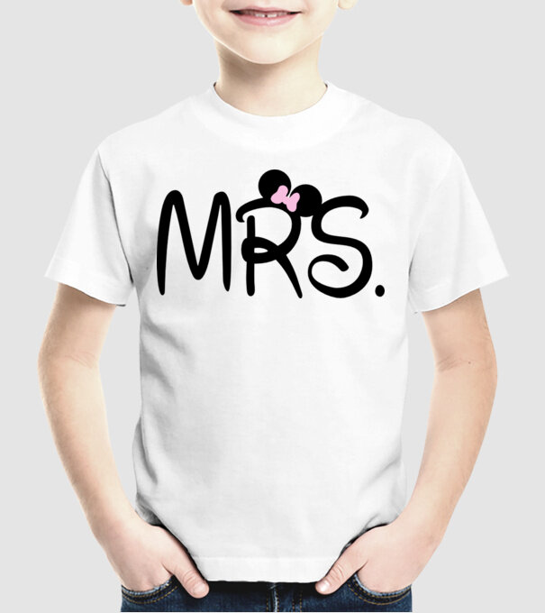 Mrs. model alb pe tricou