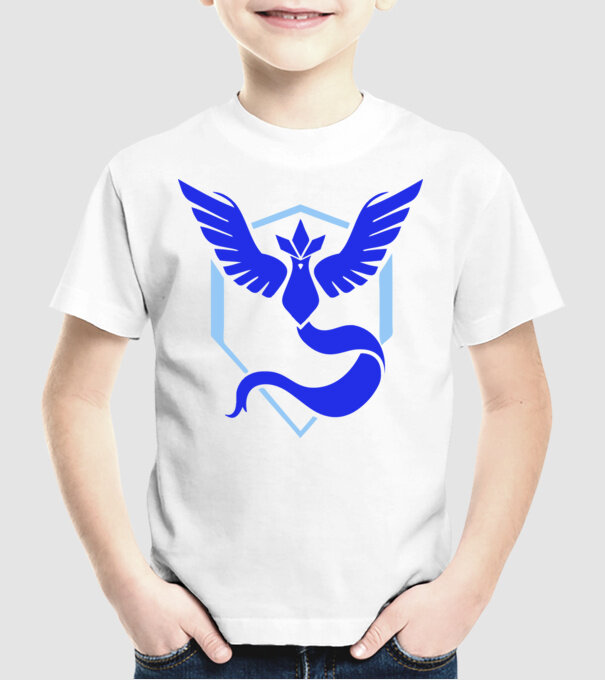 Mystic team logo model alb pe tricou