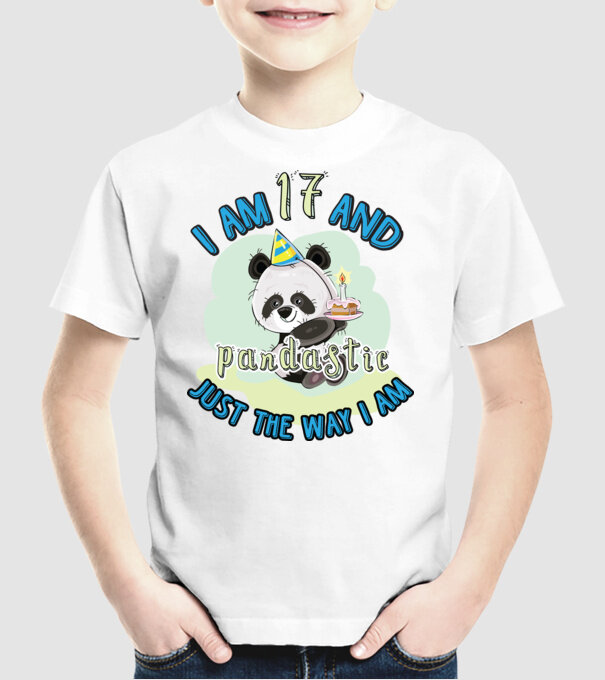 PANDASTIC 17 model alb pe tricou