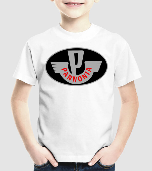 Logo Pannonia model alb pe tricou