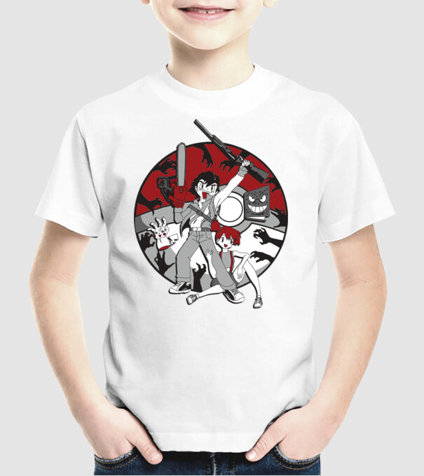 pokemon survive maki model alb pe tricou