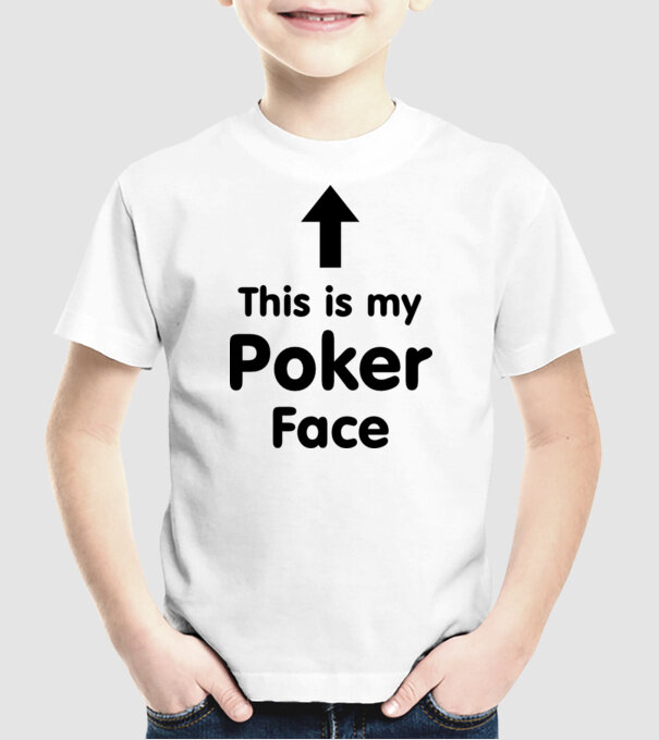 Poker Face 2 model alb pe tricou