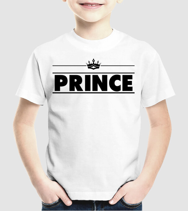 Prince model alb pe tricou