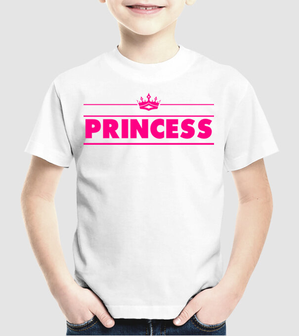 Princess model alb pe tricou