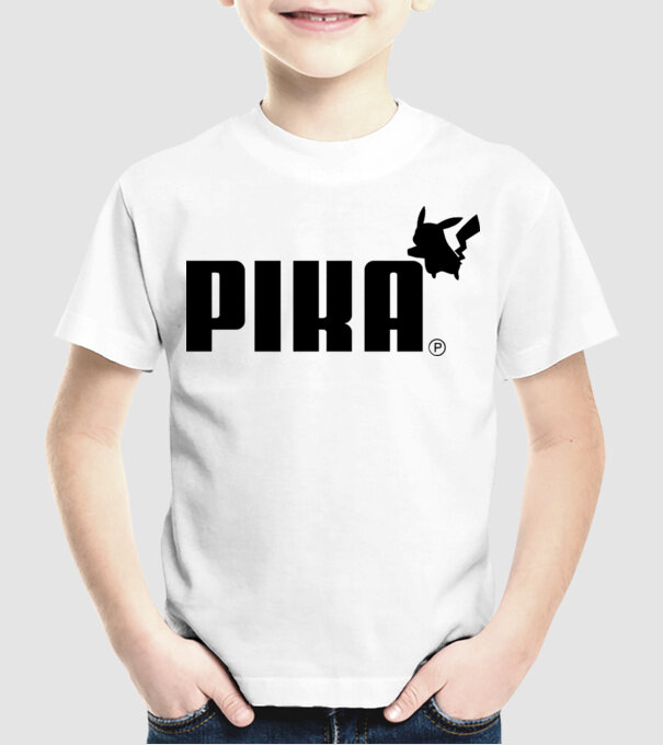 Puma Pikachu model alb pe tricou