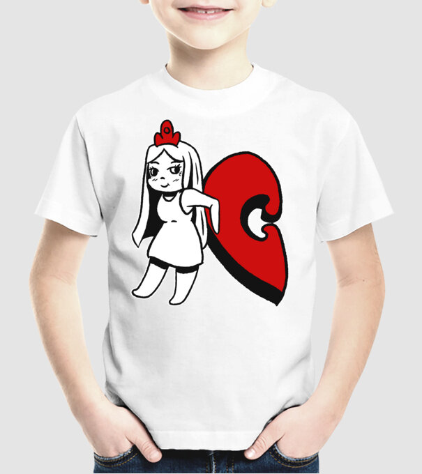 Pereche Puzzle fetiță model alb pe tricou